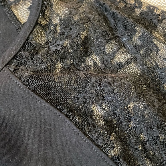 Torrid Black Lace Short Sleeve Soft Stretch Raglan Foxy Tee- Sz- 3X - Picture 8 of 15